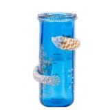 Murano Art Glass Vase w/ Applied Serpent