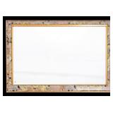 Large Floral Decorative Beveled Mirror