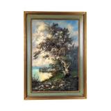 Tedeschi Signed Oil on Canvas