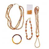 Joan Rivers and Other Amber Toned Costume Jewelry