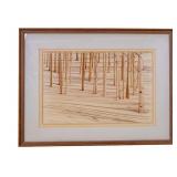 Signed William Plante Water Color Landscape Trees