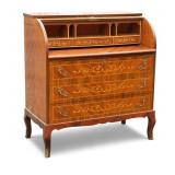 Inlaid Roll Top / Cylinder Desk with Ormolu Mounts
