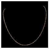 18k Gold Mirror Link Chain Necklace