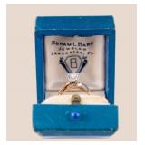 14k Gold and Heart-Shaped Diamond Ring