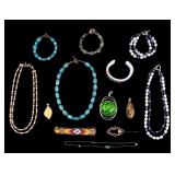 Turquoise and Amber Costume Jewelry