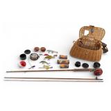 Vintage Fishing Tackle Group, Fly Rod, Lures