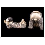 2 Japanese Carved Netsuke