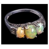 Sterling and Opal Ring