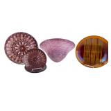 Art Glass Bowl, Plates