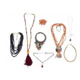 Shell, Stone, and Glass Bead Necklaces
