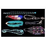 Seven Costume Necklaces, Stone plus