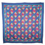 Vintage Hand Made Arch Fan Quilt