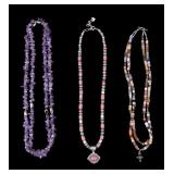 Natural Stone and Sterling Necklaces