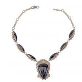 Taxco 925 & Obsidian Mask Necklace