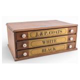 Antique J. & P. Coats Spool Cabinet