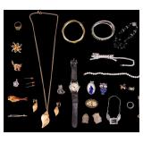 Vintage Breguette Incabloc Watch + Costume Jewelry