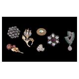 Austrian Rhinestone and Other Brooches