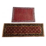 Turkish Wool Runner and Another Rug