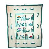 Vintage Hand Made Quilt, Signed