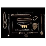 Gold Tone Costume Jewelry Bracelets, Chains