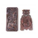 Chinese Carved Wood Plaques