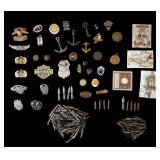 Mixed Pins, Medals, Military Ephemra