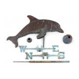 Copper Dolphin Weathervane with Directionals