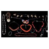 Figural, Wood, Metal, Multi-Strand Beaded Jewelry