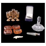 Perfume, Etched Salt Cellars, Barware, More