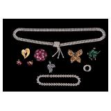 Vintage Rhinestone and Enamel Jewelry