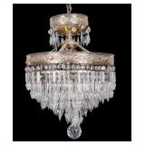Early Hanging Cut Crystal Chandelier