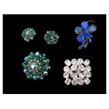 Chunky Rhinestone Brooches