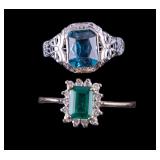 10K Gold Rings with Gemstones