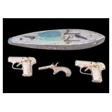 Early Vintage Cap Guns (3), Keystone Toy Ship