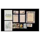 3 Early Menus, Letters, Postcard