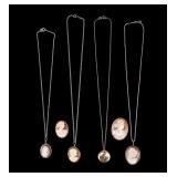 925 and 800 Silver Victorian Cameo Jewelry