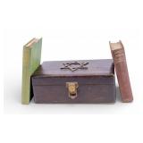 2 Early 20th Century Jewish Books, Antique Box