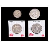 Walking Liberty Half Dollars AU, more