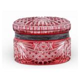 Bohemian Cut to Clear Casket w/ 14K Gold Fittings