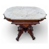 Victorian High-Style Marble Top Table