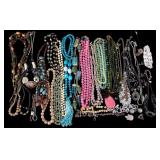 Glass, Stone, Wood Bead Costume Necklaces