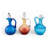 Antique / Vintage Art Glass Cruets, Stoppers