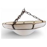 19th/20th C Slag/White Glass Entranceway Lamp