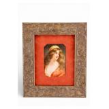 19th C German Porcelain Portrait by Wagner