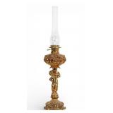 L & L WMC Figural Brass Cherub Banquet Lamp