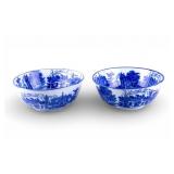 Pair of Blue & White Transferware Bowls