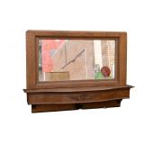 19C Oak Dresser Mirror