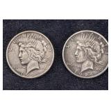 1922 & 1924 Peace Silver Dollars