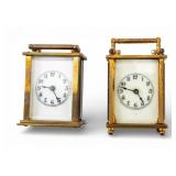 Early 20th C Miniature Waterbury Carriage Clocks