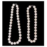 Pale Pink Coral Bead Necklaces